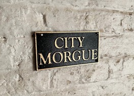 city morgue plaque